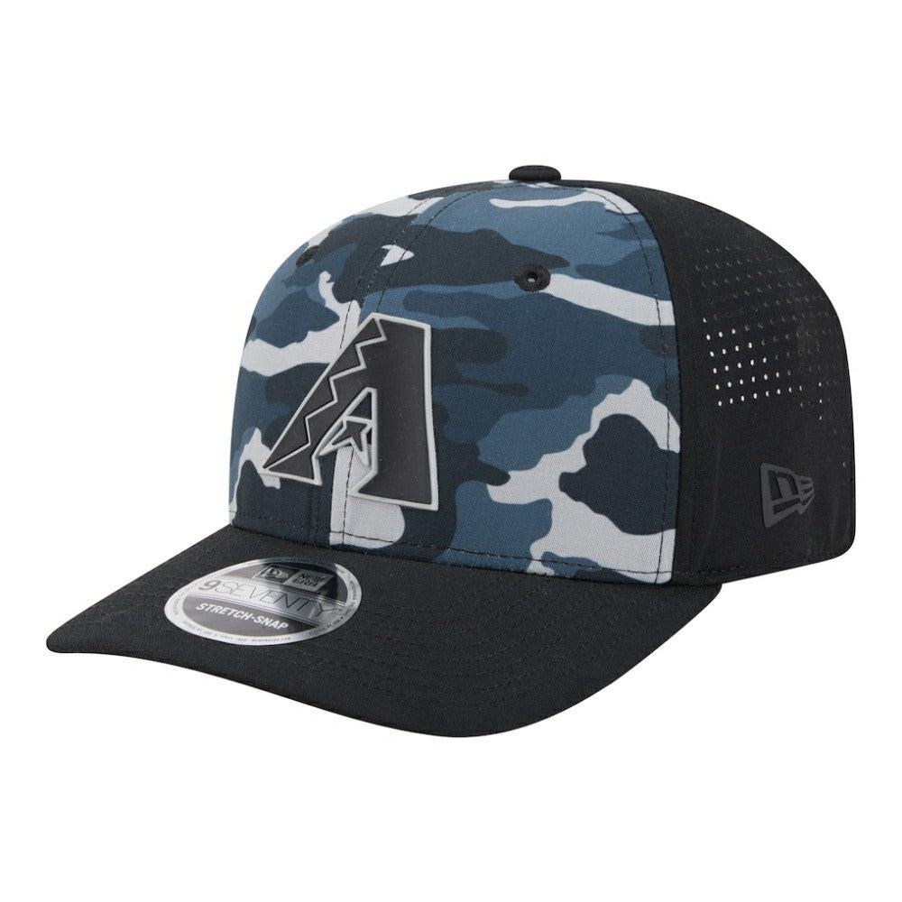 Arizona Diamondbacks Tonal Camo 9SEVENTY Stretch-Snap Hat - Black | New Era
