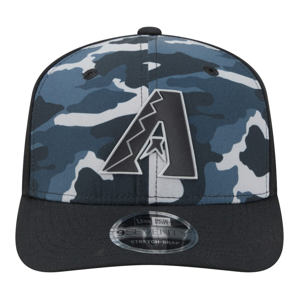 Arizona Diamondbacks Tonal Camo 9SEVENTY Stretch-Snap Hat - Black | New Era