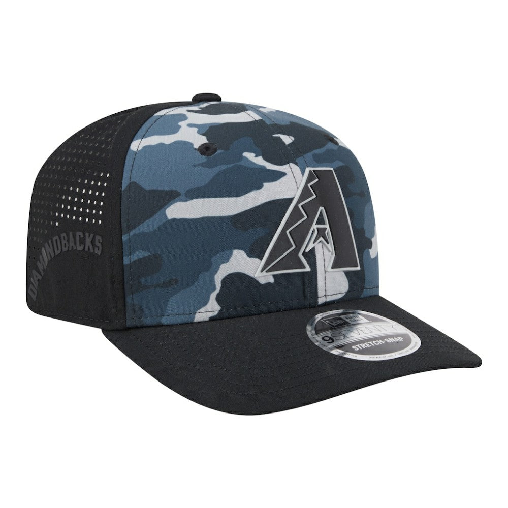Arizona Diamondbacks Tonal Camo 9SEVENTY Stretch-Snap Hat - Black | New Era