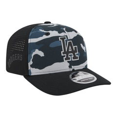 Los Angeles Dodgers Tonal Camo 9SEVENTY Stretch-Snap Hat - Black | New Era