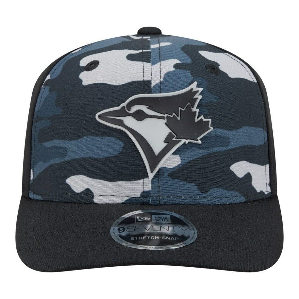 Toronto Blue Jays Tonal Camo 9SEVENTY Stretch-Snap Hat - Black | New Era
