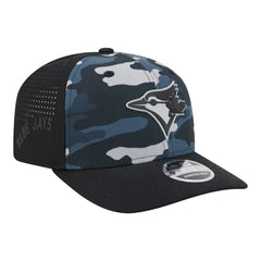 Toronto Blue Jays Tonal Camo 9SEVENTY Stretch-Snap Hat - Black | New Era