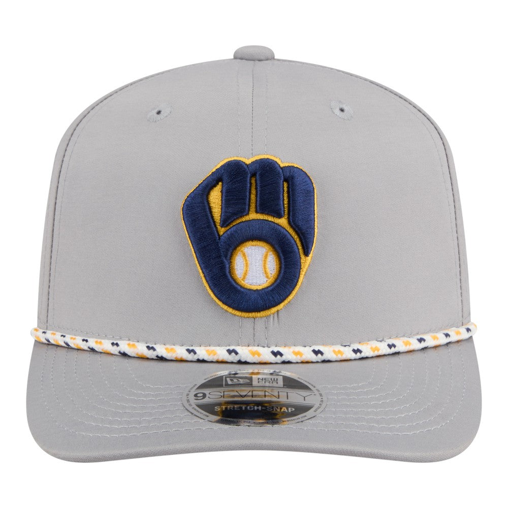 Milwaukee Brewers Sport Rope 9SEVENTY Adjustable Hat - Gray | New Era
