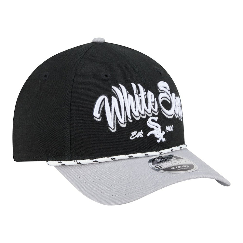 Chicago White Sox Team Loyal 9FORTY M-Crown Adjustable Hat - Black/Gray | New Era