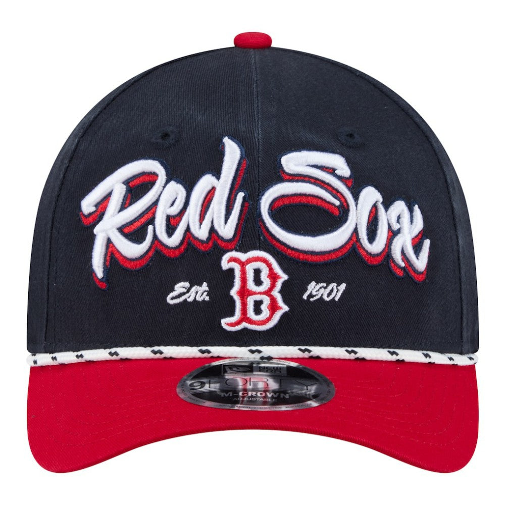 Boston Red Sox Team Loyal 9FORTY M-Crown Adjustable Hat - Navy/Red | New Era