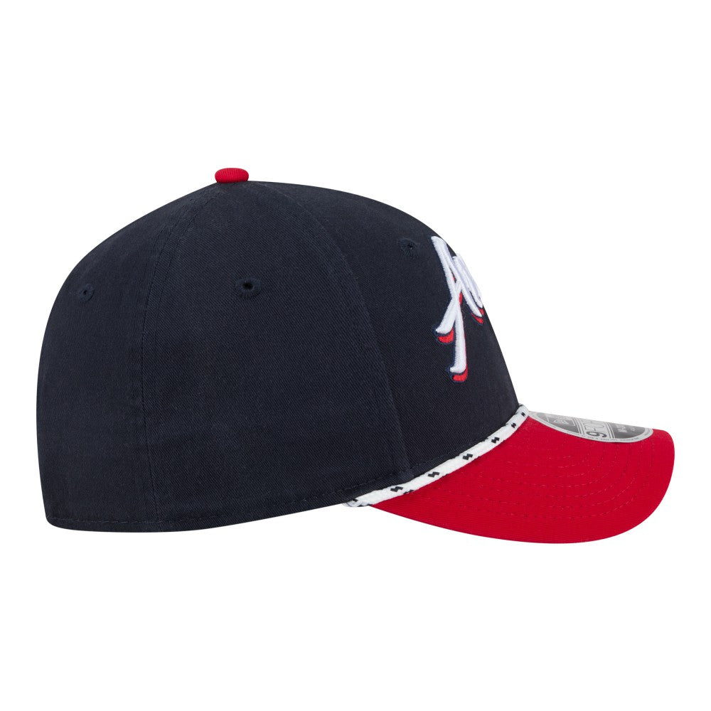 Los Angeles Angels Team Loyal 9FORTY M-Crown Adjustable Hat - Navy/Red | New Era
