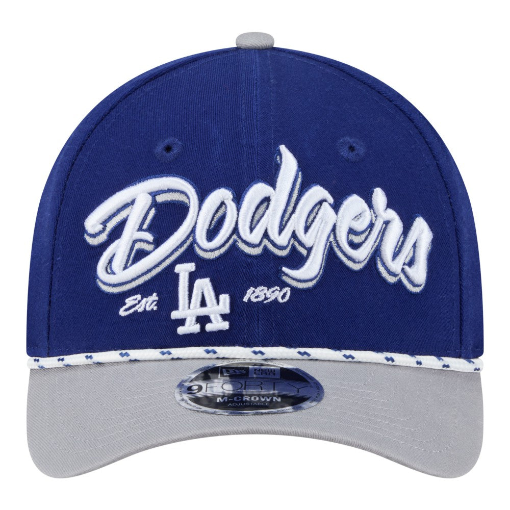Los Angeles Dodgers Team Loyal 9FORTY M-Crown Adjustable Hat - Royal/Gray | New Era
