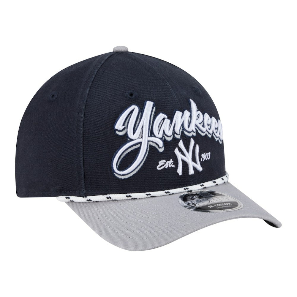 New York Yankees Team Loyal 9FORTY M-Crown Adjustable Hat - Navy/Gray | New Era