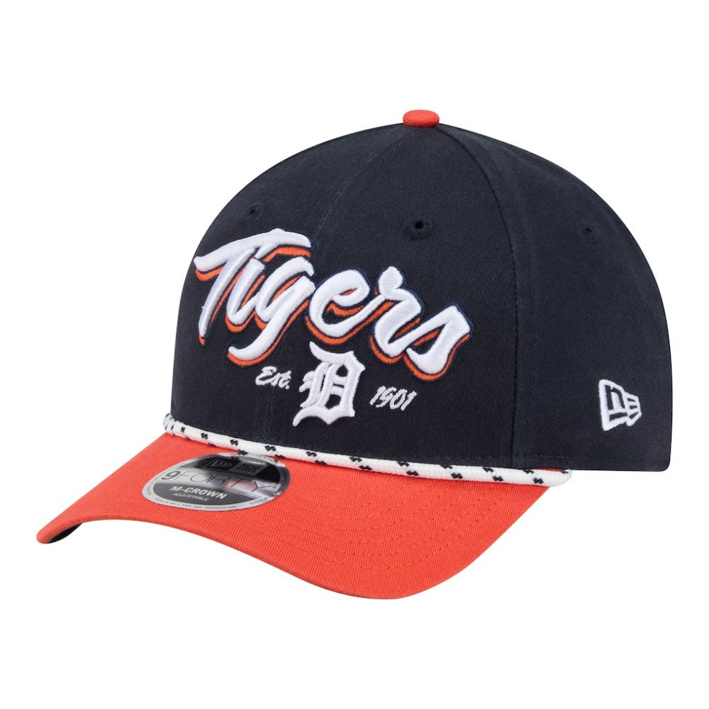 Detroit Tigers Team Loyal 9FORTY M-Crown Adjustable Hat - Navy/Orange | New Era