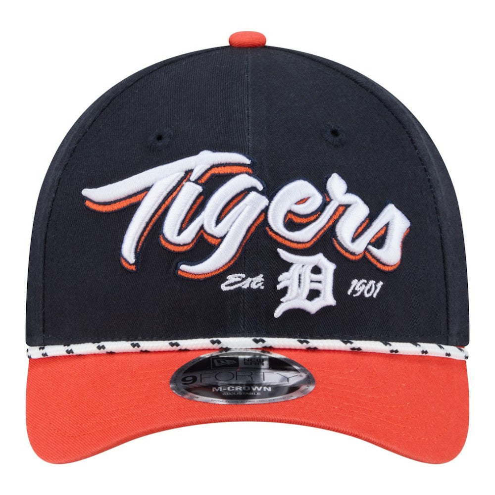 Detroit Tigers Team Loyal 9FORTY M-Crown Adjustable Hat - Navy/Orange | New Era