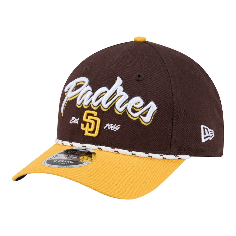San Diego Padres Team Loyal 9FORTY M-Crown Adjustable Hat - Brown/Gold | New Era