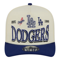 Los Angeles Dodgers Throwback Tri-Hit A-Frame 9FIFTY Adjustable Hat - Cream | New Era