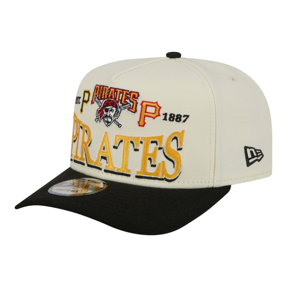 Pittsburgh Pirates Throwback Tri-Hit A-Frame 9FIFTY Adjustable Hat - Cream | New Era