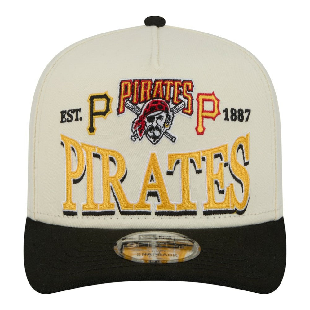 Pittsburgh Pirates Throwback Tri-Hit A-Frame 9FIFTY Adjustable Hat - Cream | New Era
