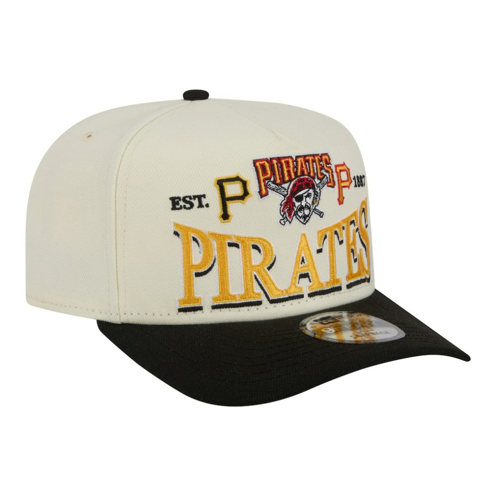 Pittsburgh Pirates Throwback Tri-Hit A-Frame 9FIFTY Adjustable Hat - Cream | New Era