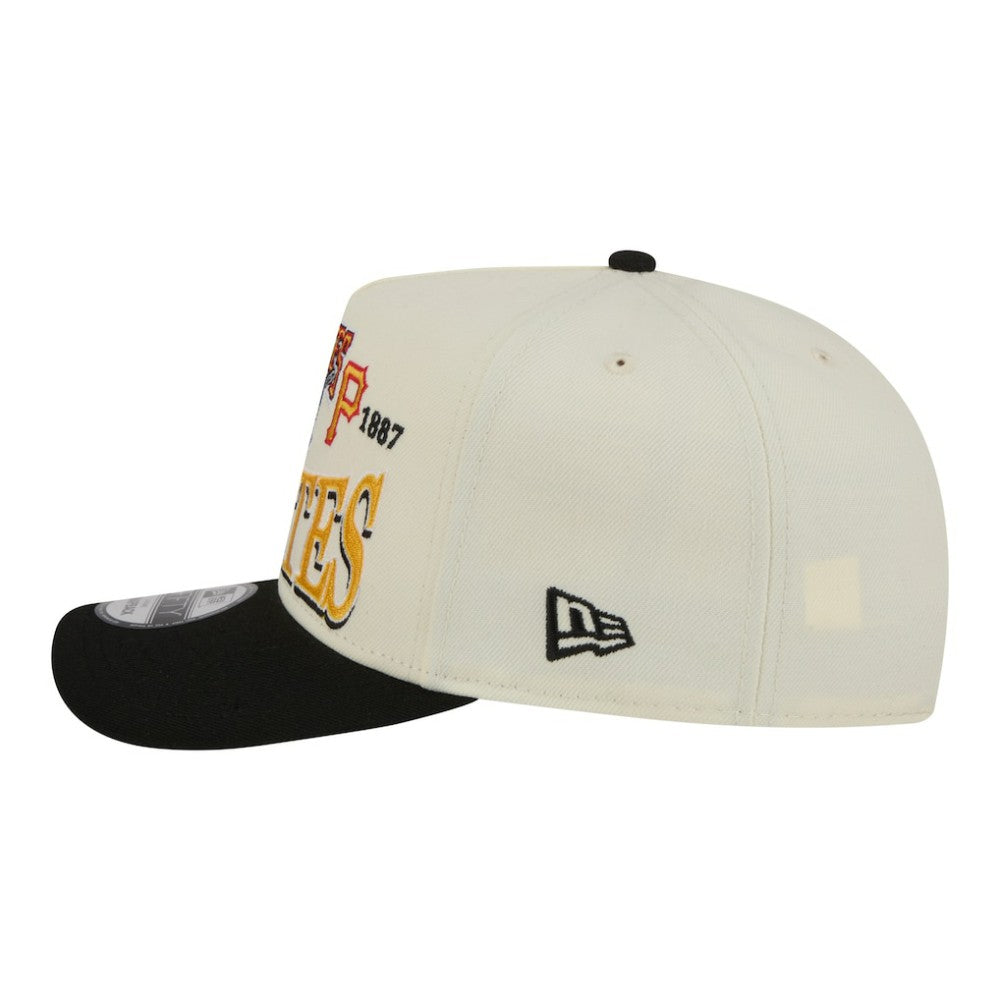 Pittsburgh Pirates Throwback Tri-Hit A-Frame 9FIFTY Adjustable Hat - Cream | New Era