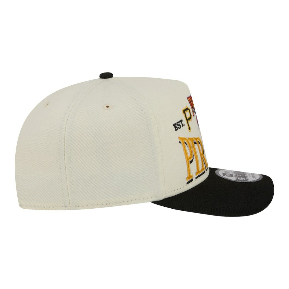 Pittsburgh Pirates Throwback Tri-Hit A-Frame 9FIFTY Adjustable Hat - Cream | New Era