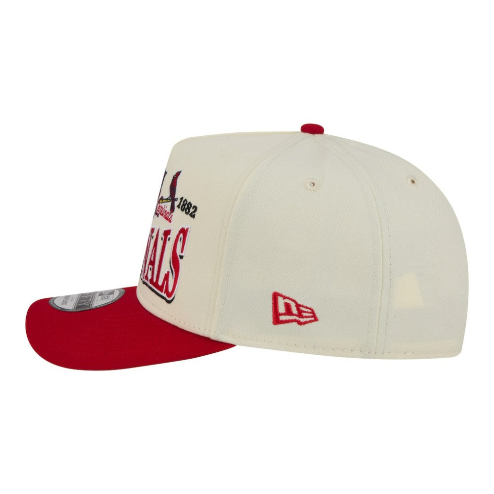 St. Louis Cardinals Throwback Tri-Hit A-Frame 9FIFTY Adjustable Hat - Cream | New Era
