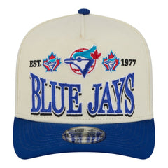 Toronto Blue Jays Throwback Tri-Hit A-Frame 9FIFTY Adjustable Hat - Cream | New Era