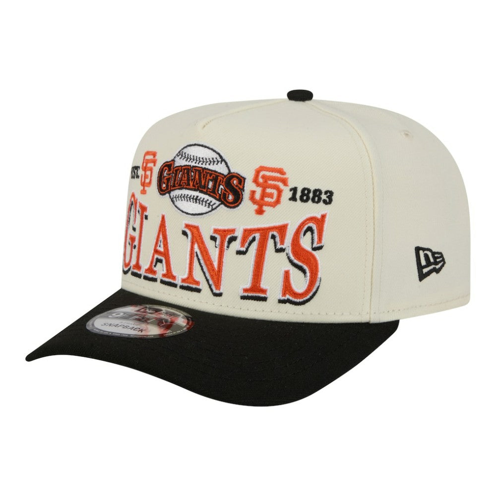 San Francisco Giants Throwback Tri-Hit A-Frame 9FIFTY Adjustable Hat - Cream | New Era