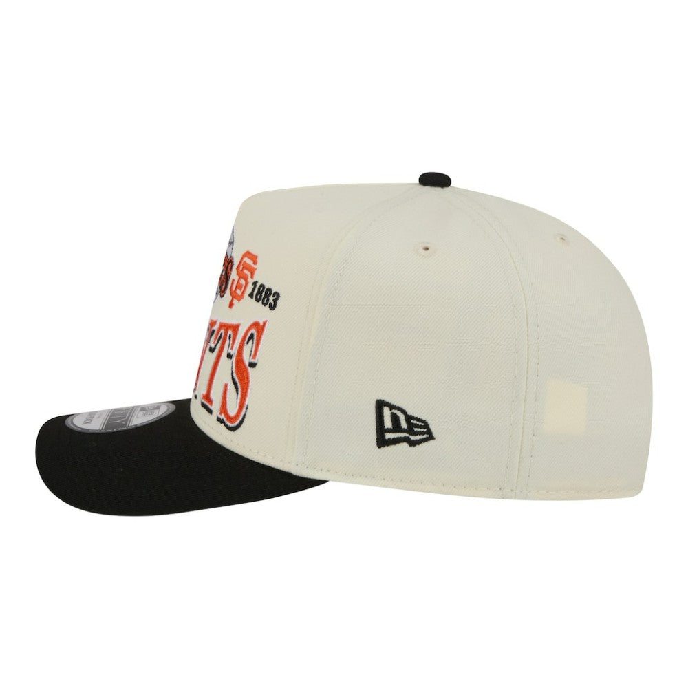 San Francisco Giants Throwback Tri-Hit A-Frame 9FIFTY Adjustable Hat - Cream | New Era