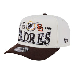 San Diego Padres Throwback Tri-Hit A-Frame 9FIFTY Adjustable Hat - Cream | New Era
