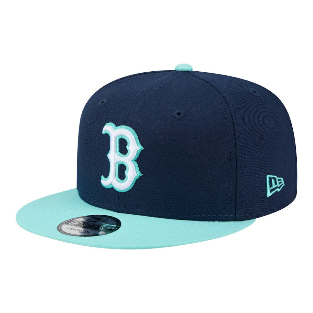 Boston Red Sox Two-Tone Color Pack 9FIFTY Snapback Hat - Navy/Turquoise | New Era