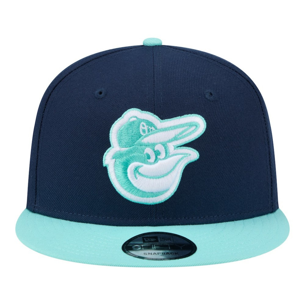 Baltimore Orioles Two-Tone Color Pack 9FIFTY Snapback Hat - Navy/Turquoise | New Era