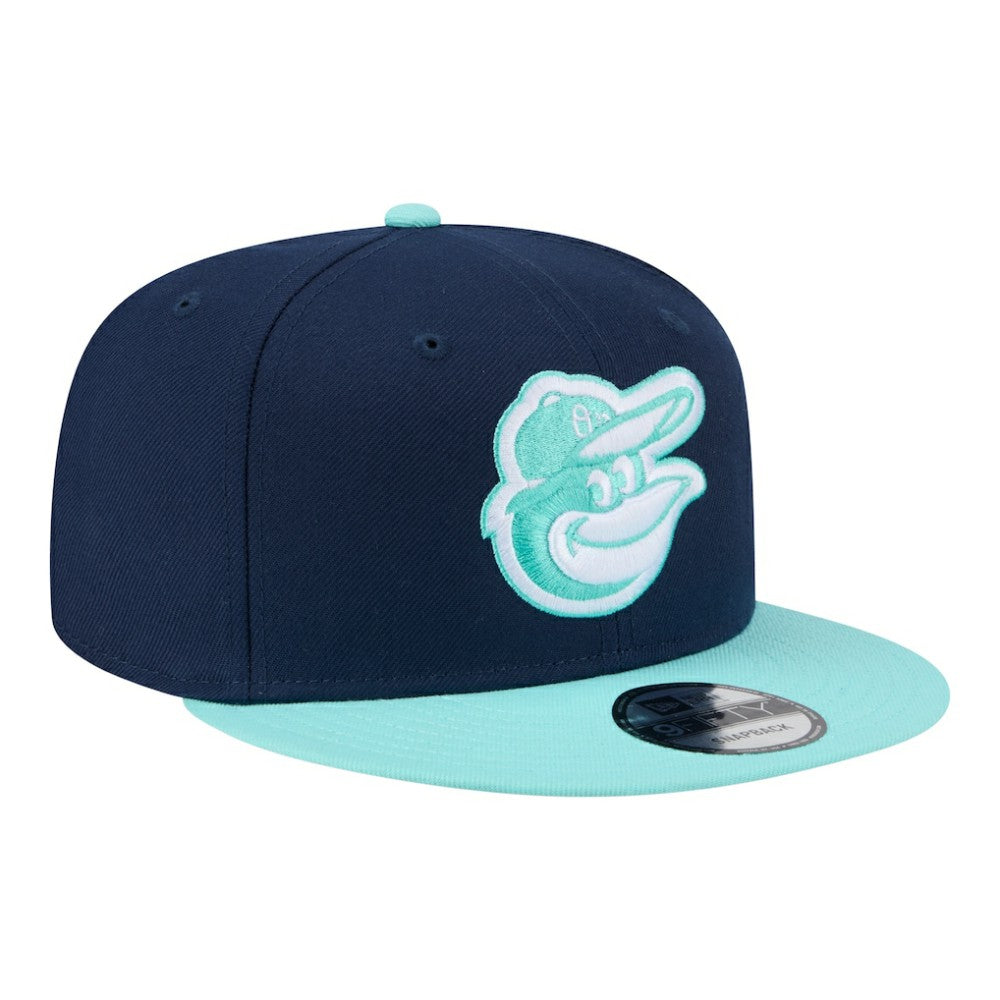 Baltimore Orioles Two-Tone Color Pack 9FIFTY Snapback Hat - Navy/Turquoise | New Era