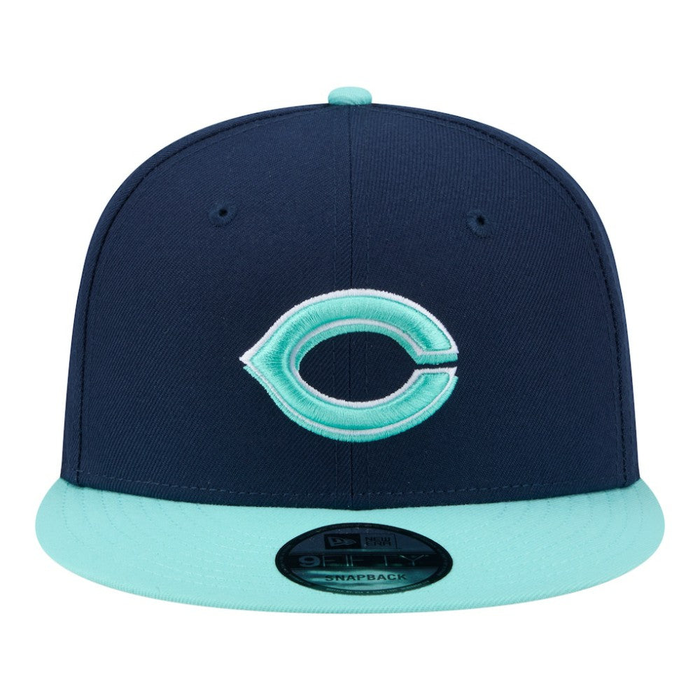 Cincinnati Reds 2-Tone Color Pack 9FIFTY Snapback Hat - Navy/Turquoise | New Era