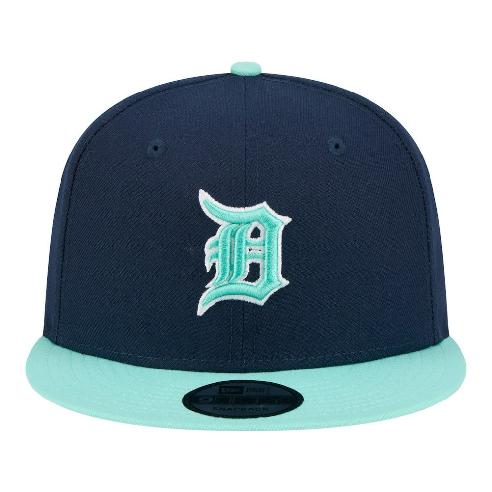 Detroit Tigers 2-Tone Color Pack 9FIFTY Snapback Hat - Navy/Turquoise | New Era