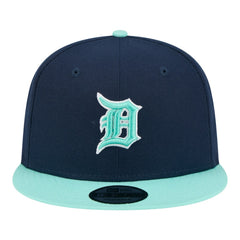 Detroit Tigers 2-Tone Color Pack 9FIFTY Snapback Hat - Navy/Turquoise | New Era