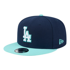 Los Angeles Dodgers 2-Tone Color Pack 9FIFTY Snapback Hat - Navy/Turquoise | New Era