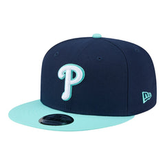 Philadelphia Phillies Two-Tone Color Pack 9FIFTY Snapback Hat - Navy/Turquoise | New Era