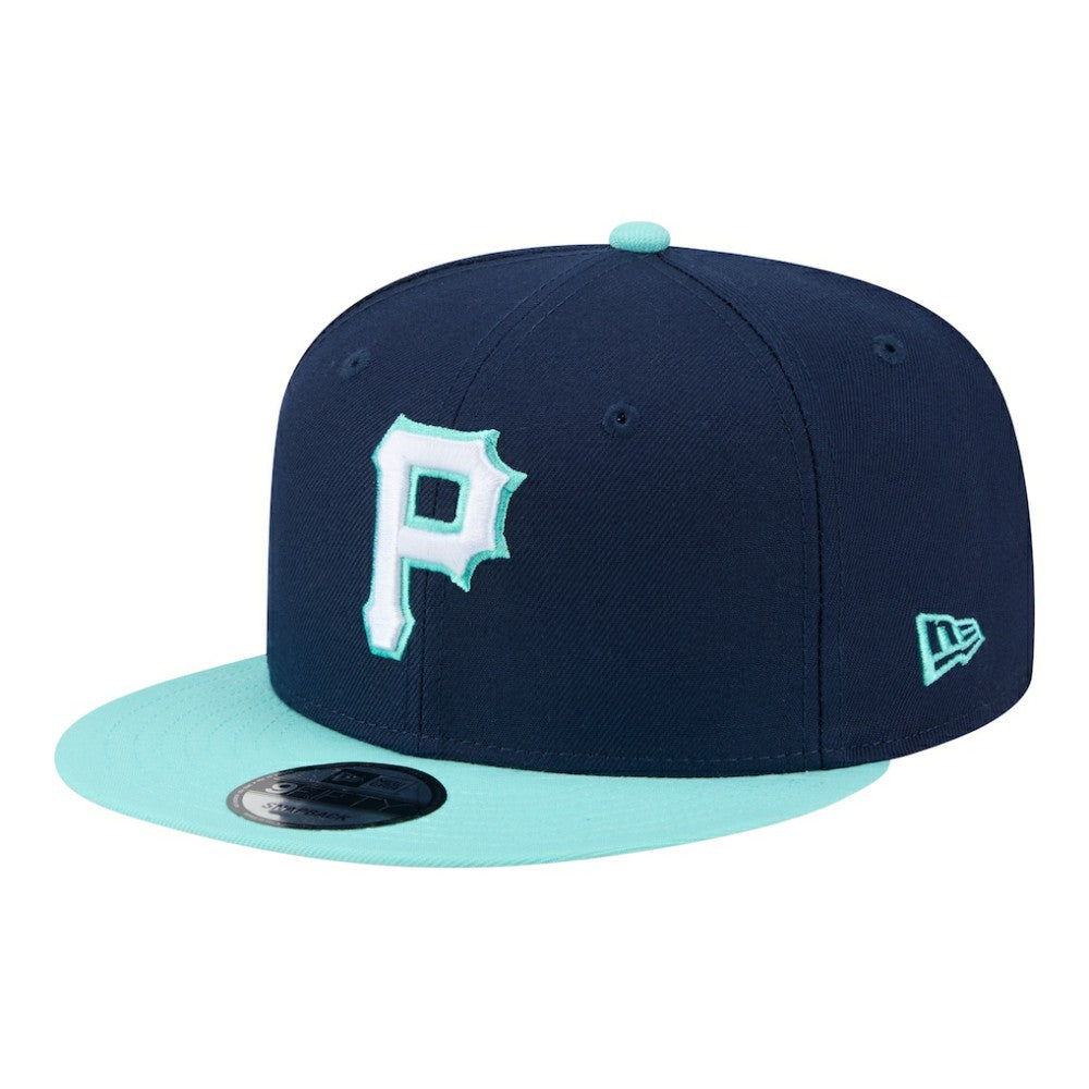 Pittsburgh Pirates Two-Tone Color Pack 9FIFTY Snapback Hat - Navy/Turquoise | New Era