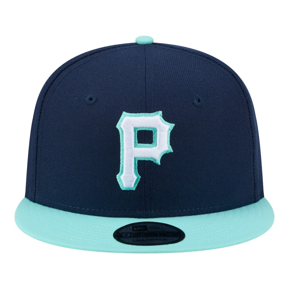 Pittsburgh Pirates Two-Tone Color Pack 9FIFTY Snapback Hat - Navy/Turquoise | New Era