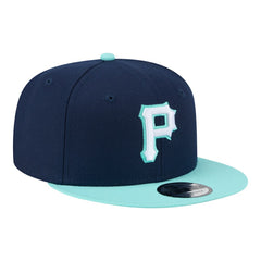 Pittsburgh Pirates Two-Tone Color Pack 9FIFTY Snapback Hat - Navy/Turquoise | New Era