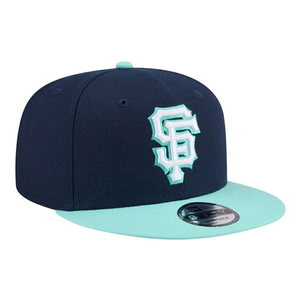 San Francisco Giants 2-Tone Color Pack 9FIFTY Snapback Hat - Navy/Turquoise | New Era