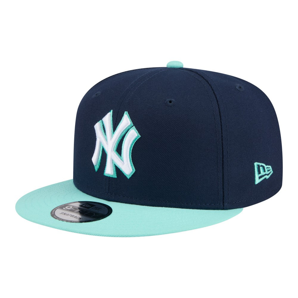 New York Yankees Two-Tone Color Pack 9FIFTY Snapback Hat - Navy/Turquoise | New Era