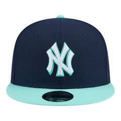 New York Yankees Two-Tone Color Pack 9FIFTY Snapback Hat - Navy/Turquoise | New Era