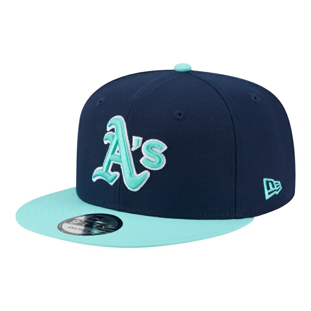 Athletics Two-Tone Color Pack 9FIFTY Snapback Hat - Navy/Turquoise | New Era