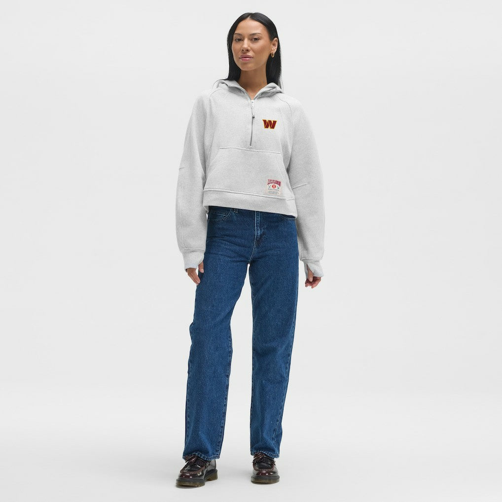 Washington Commanders lululemon Women's Scuba Oversized Half-Zip Hoodie - Heathered Core Ultra Light Grey discount
