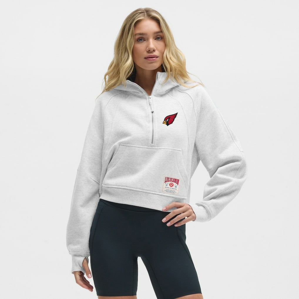 Arizona Cardinals lululemon Women's Scuba Oversized Half-Zip Hoodie - Heathered Core Ultra Light Grey outlet