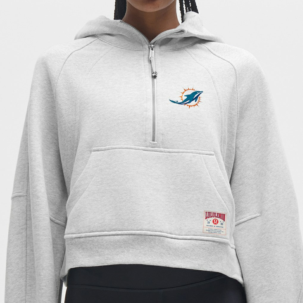 Miami Dolphins lululemon Women's Scuba Oversized Half-Zip Hoodie - Heathered Core Ultra Light Grey outlet