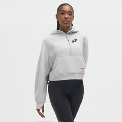 Philadelphia Eagles lululemon Women's Scuba Oversized Half-Zip Hoodie - Heathered Core Ultra Light Grey on sale