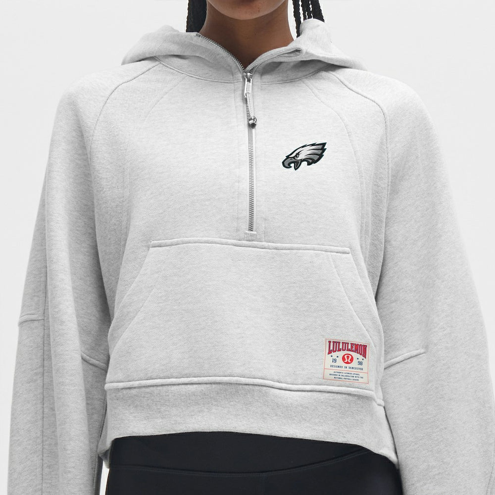 Philadelphia Eagles lululemon Women's Scuba Oversized Half-Zip Hoodie - Heathered Core Ultra Light Grey on sale