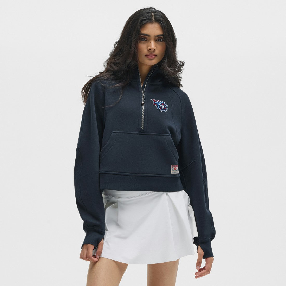 Tennessee Titans lululemon Women's Scuba Oversized Half-Zip Hoodie - True Navy cheap