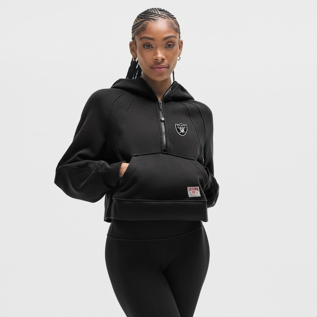 Las Vegas Raiders lululemon Women's Scuba Oversized Half-Zip Hoodie - Black discount
