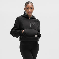 Las Vegas Raiders lululemon Women's Scuba Oversized Half-Zip Hoodie - Black discount