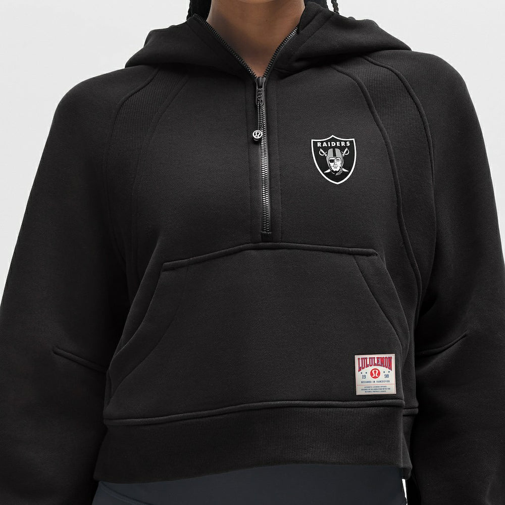 Las Vegas Raiders lululemon Women's Scuba Oversized Half-Zip Hoodie - Black discount